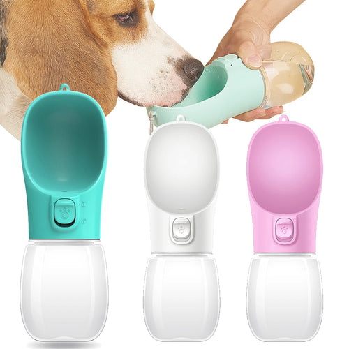 Bouteille d'eau de voyage avec gamelle intégrée pour chien et chat