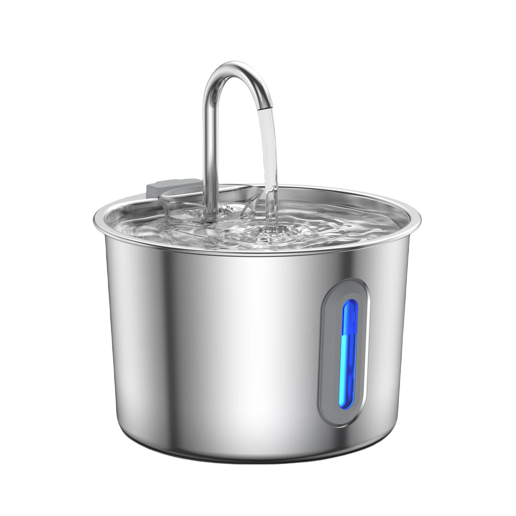 Fontaine à eau en inox 2,2 L pour chats et petits chiens